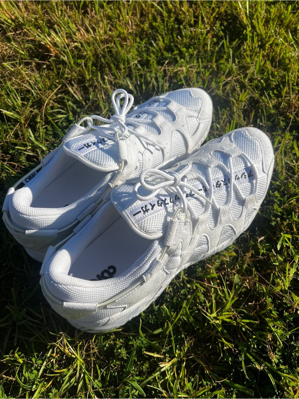 NEW Asics size 14 Mens Gel Mai White Japenese Text shoes - Picture 9 of 16